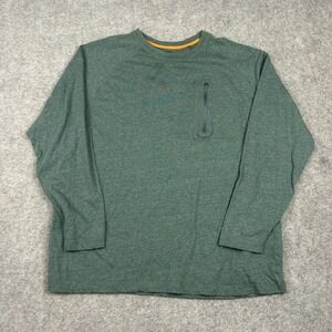 Ridgecut Long Sleeve Shirt Mens XL Green Heathered Zipper Pocket Workwear